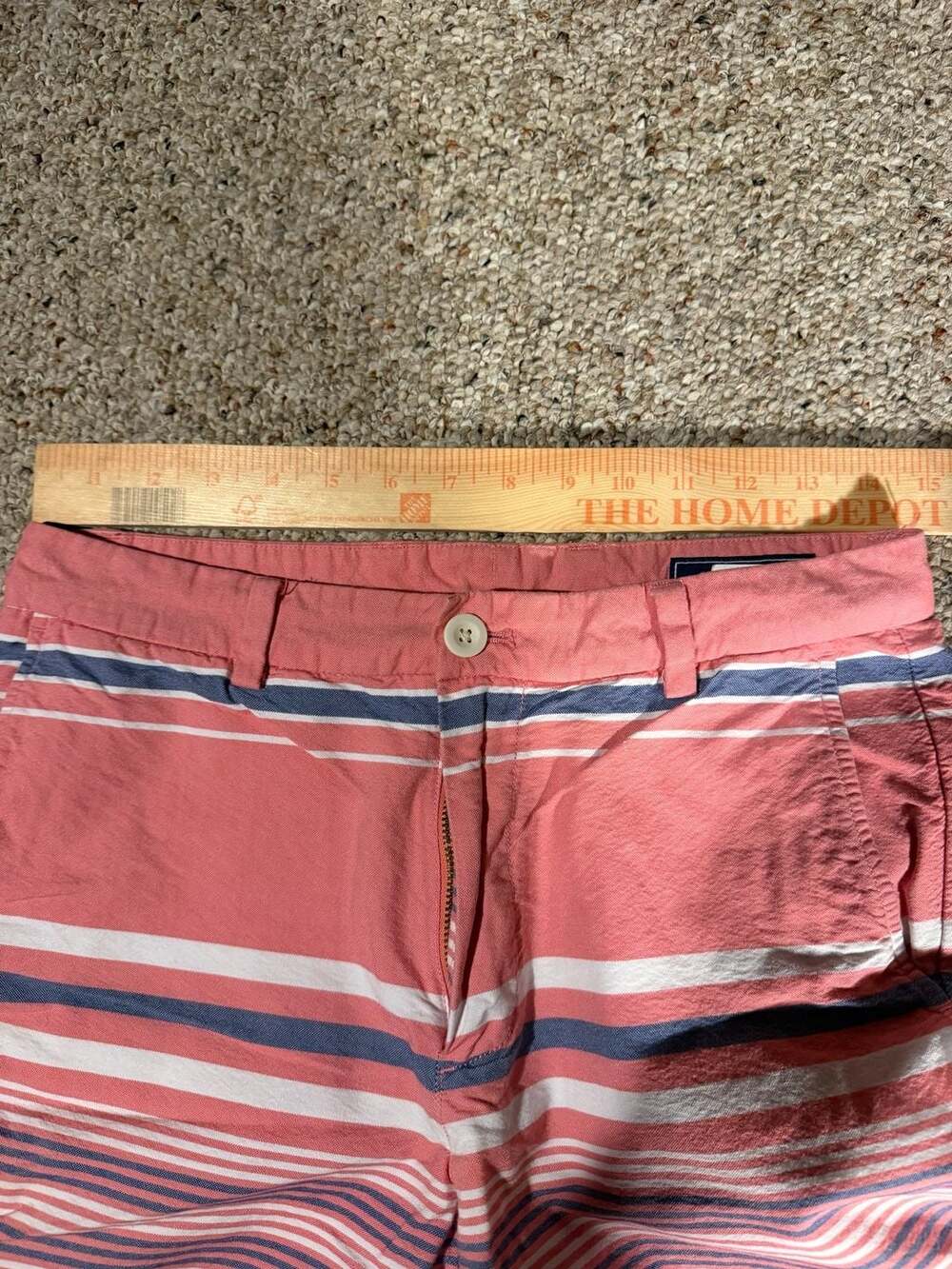 Vineyard Vines Seaward Stripe Cotton Oxford Breaker Shorts 9" inseam Mens sz 33 - Picture 4 of 6